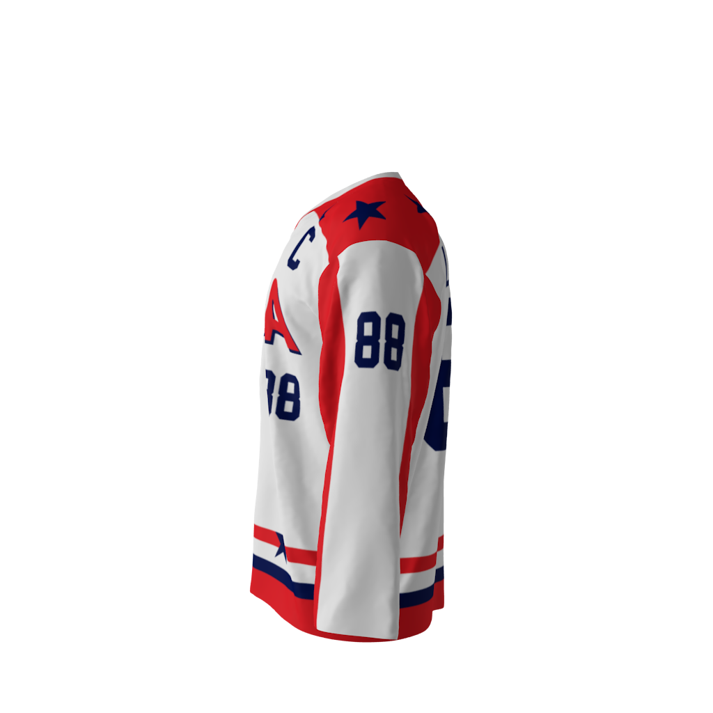 USA White Hockey Jersey - Image 2