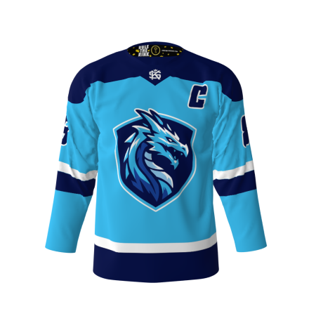 Ice Dragons Blue Hockey Jersey
