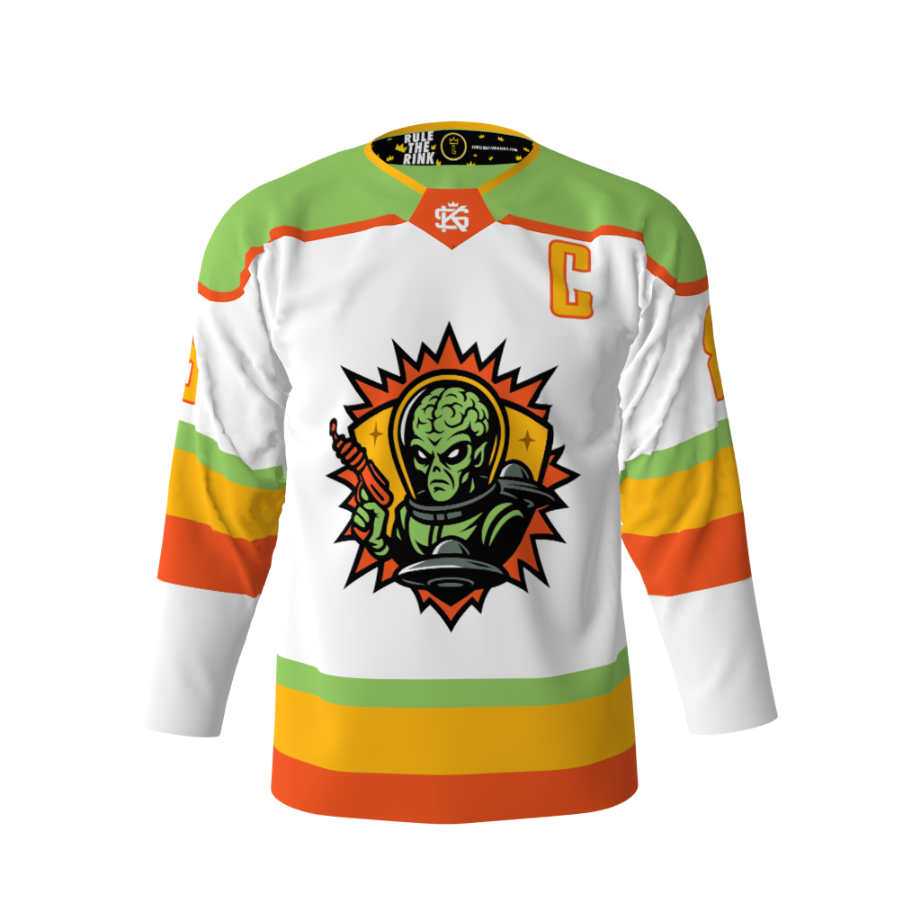 Invasion White Hockey Jersey