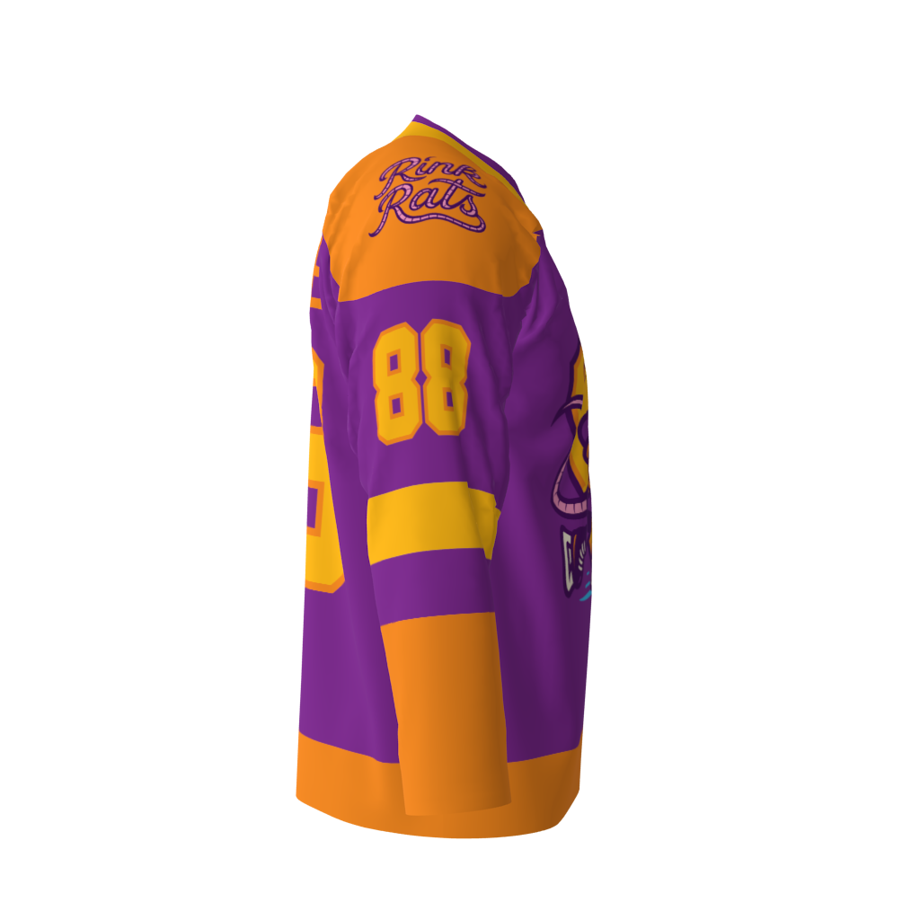 Rink Rats Purple Hockey Jersey - Image 4