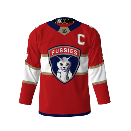 Pu$$ies Red Hockey Jersey