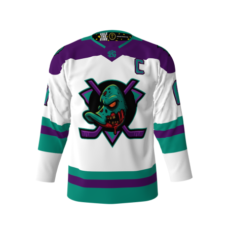 Dead Ducks White Hockey Jersey
