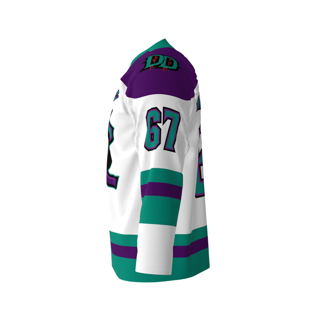 Dead Ducks White Hockey Jersey - Image 2