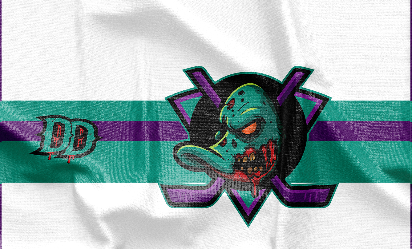 Dead Ducks White Hockey Jersey - Image 5