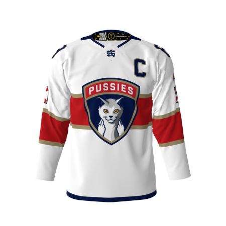 Pu$$ies White Hockey Jersey