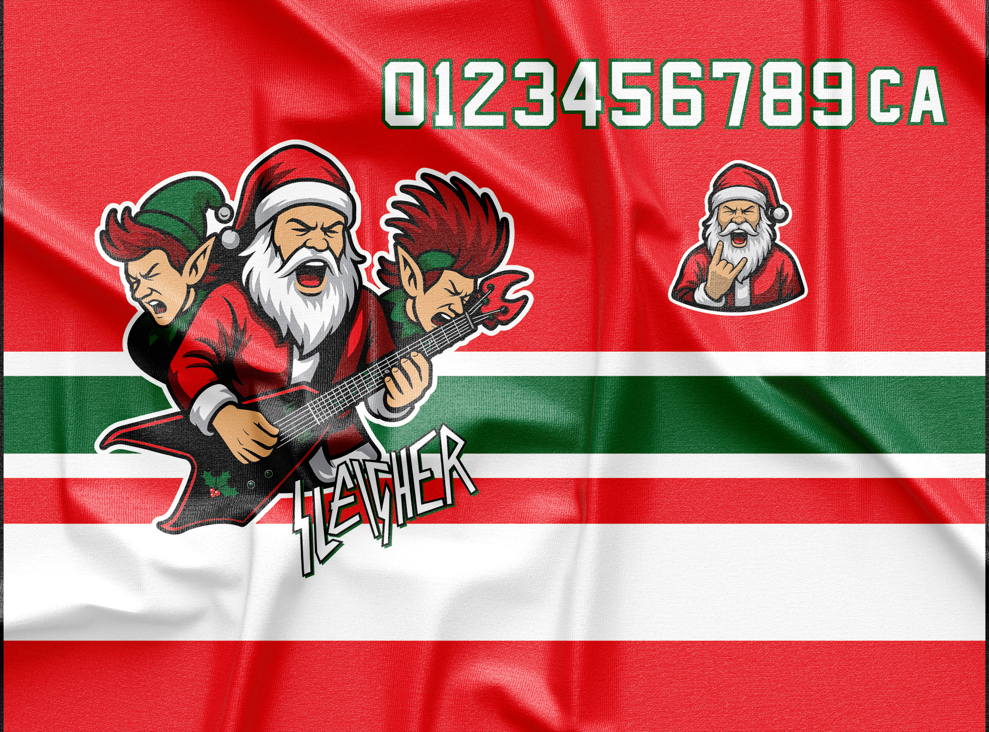 Sleigher Red Hockey Jersey - Image 5