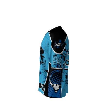 Alternative view of Outlaws Blue Hockey Jersey