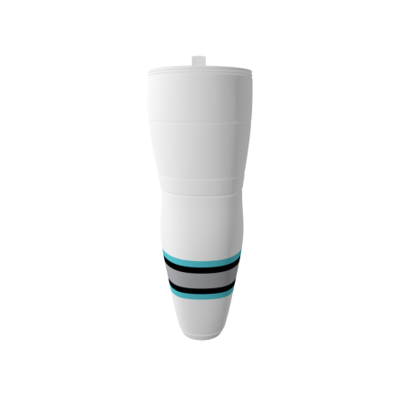 Alternative view of Sharks With Frickin' Laser Beams Attached To Their Heads White Ice Hockey Socks